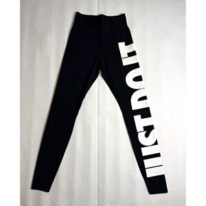 Nike Women’s Black White High Rise Just Do It Logo Leggings XS